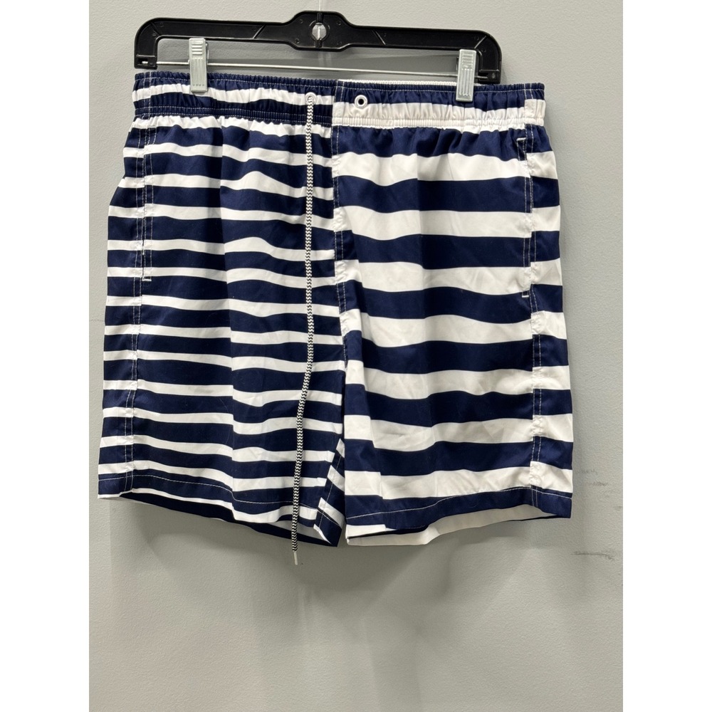Boardies Apparel Swim Trunks Mens Large Navy White Striped Board Shorts Casual
